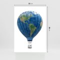 Plakat bez ramy 21x30 - Podróżniczy balon nad ziemią - balon, ziemia
