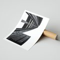 Plakat bez ramy 30x40 - Geometryczna Asymetria - architektura, czarno białe zdjęcie
