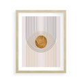 Plakat w ramie 40x50 - Złota Geometria - styl modern, złoto - rama drewno