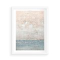Plakat w ramie 50x70 - Obraz Starej Ściany z Delikatnymi Odcieniami - ściana, stara ściana - rama biała