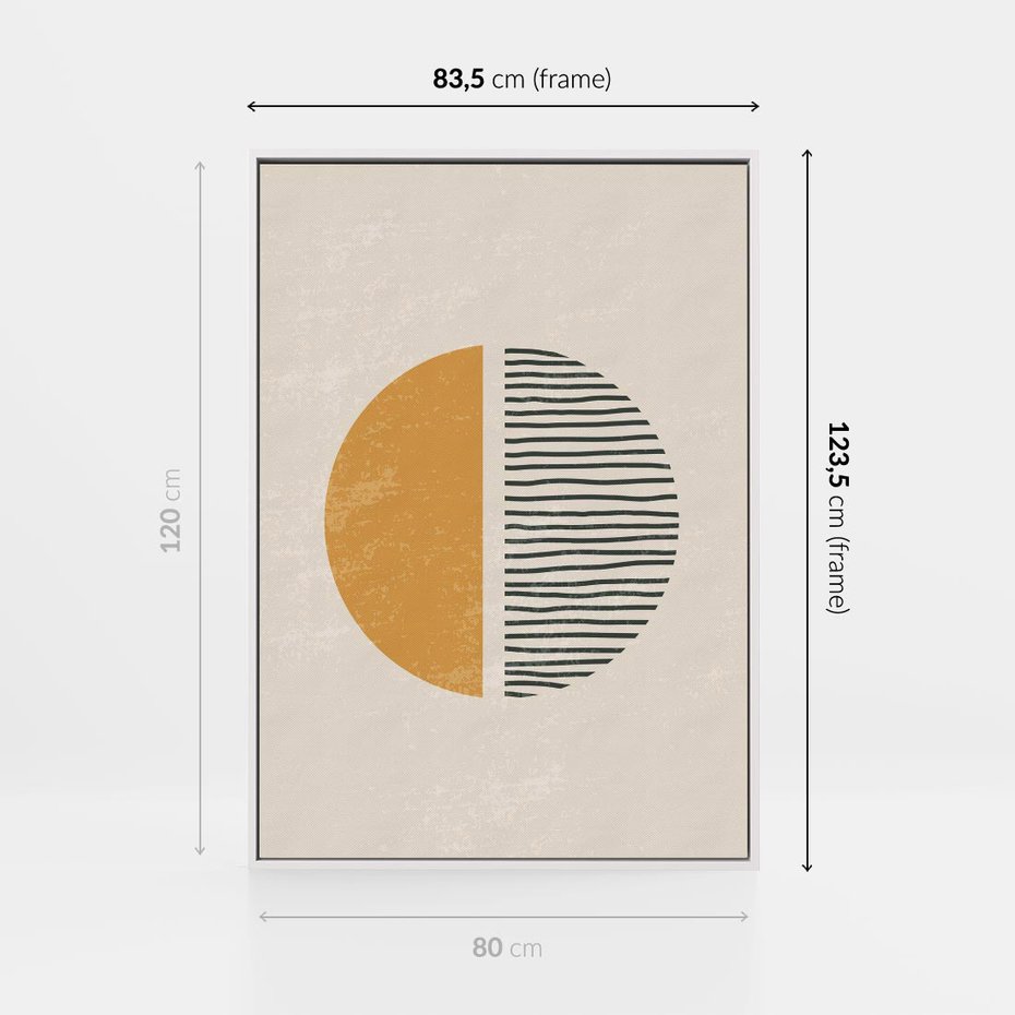 Obraz w ramie 80x120 - Kształty Nowych Granic - nowoczesna sztuka, minimalizm - rama biała