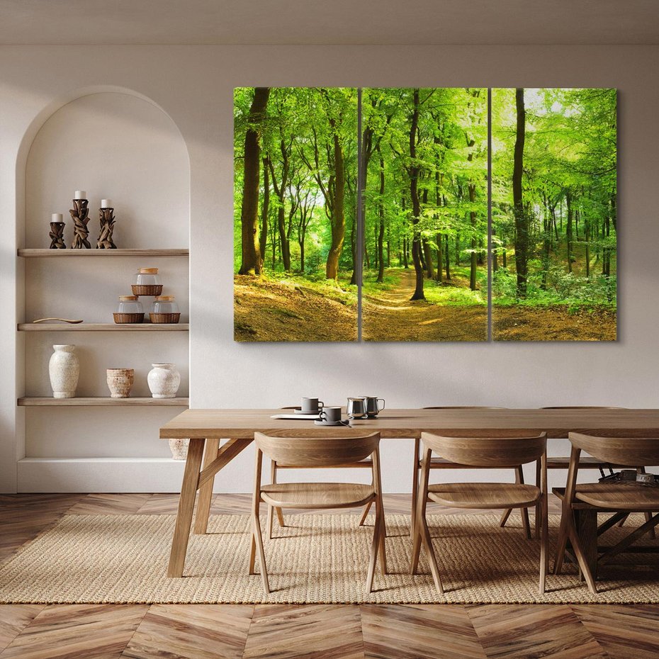 Obraz na płótnie 120x80 - Mistyka leśnych drzew - las, drzewa