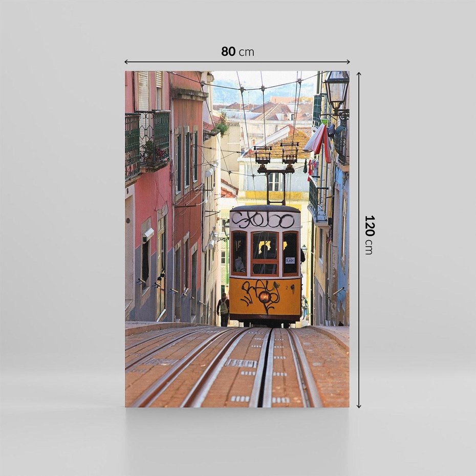 Obraz na płótnie 80x120 - Lizbońskie tramwaje - podróż w czasie - Lizbona, tramwaj