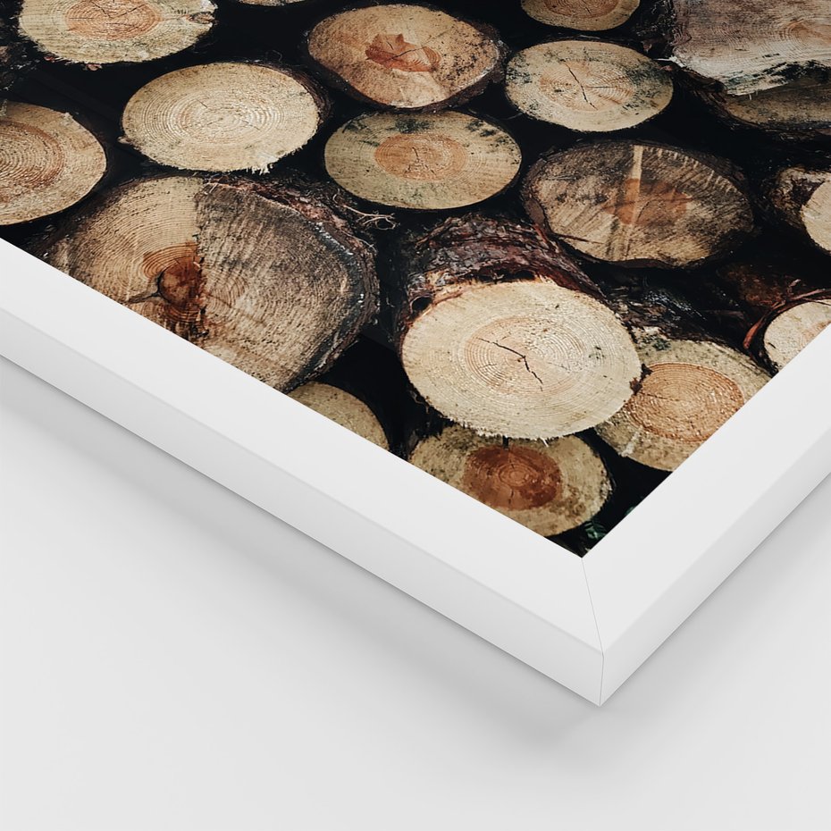 Zestaw obrazy w ramie 50x70 galeria - Kawa, zima, jesień, klimatyczne - rama biała