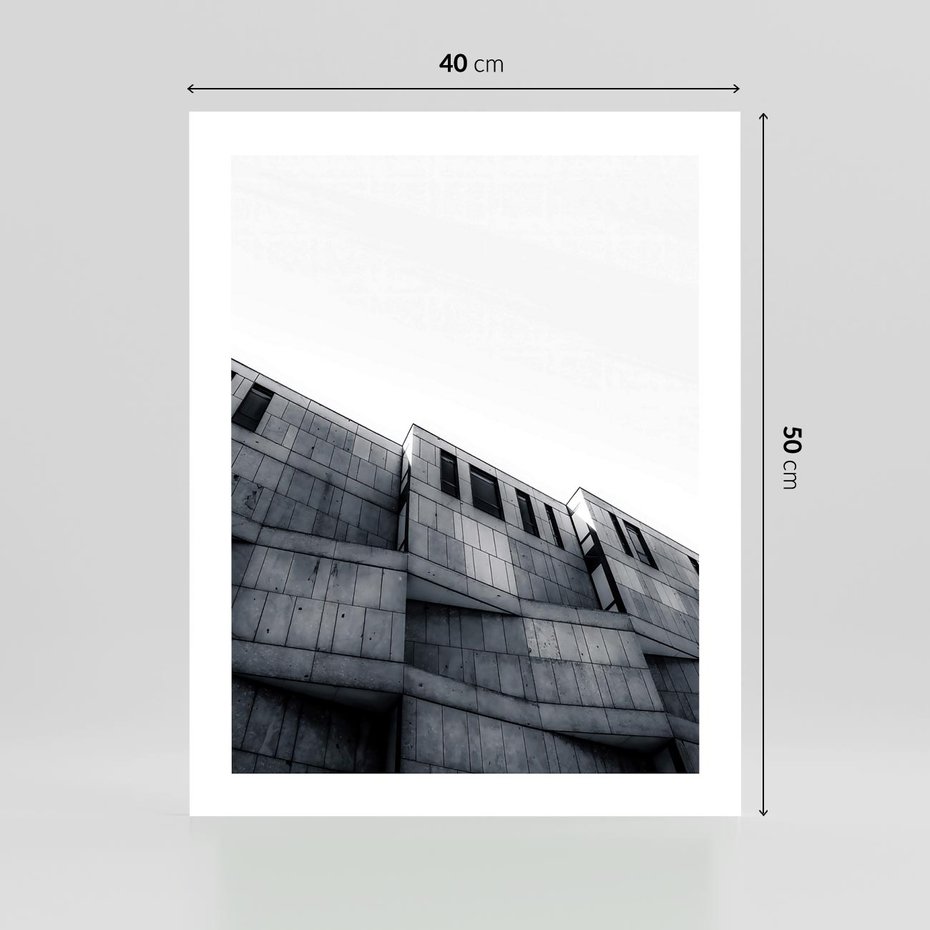 Plakat bez ramy 40x50 - Surowa Elegancja Architektury - architektura, surowe formy