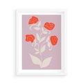 Plakat w ramie 50x70 - Migotliwe Widzenie Kwiatów - nowoczesny plakat, roślinne motywy - rama biała