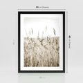 Plakat w ramie 30x40 - Nostalgiczny Pejzaż - suche trawy, pole - rama czarna