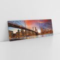 Obraz na płótnie 90x30 - Magia zachodu słońca nad mostem - zachód, słońca
