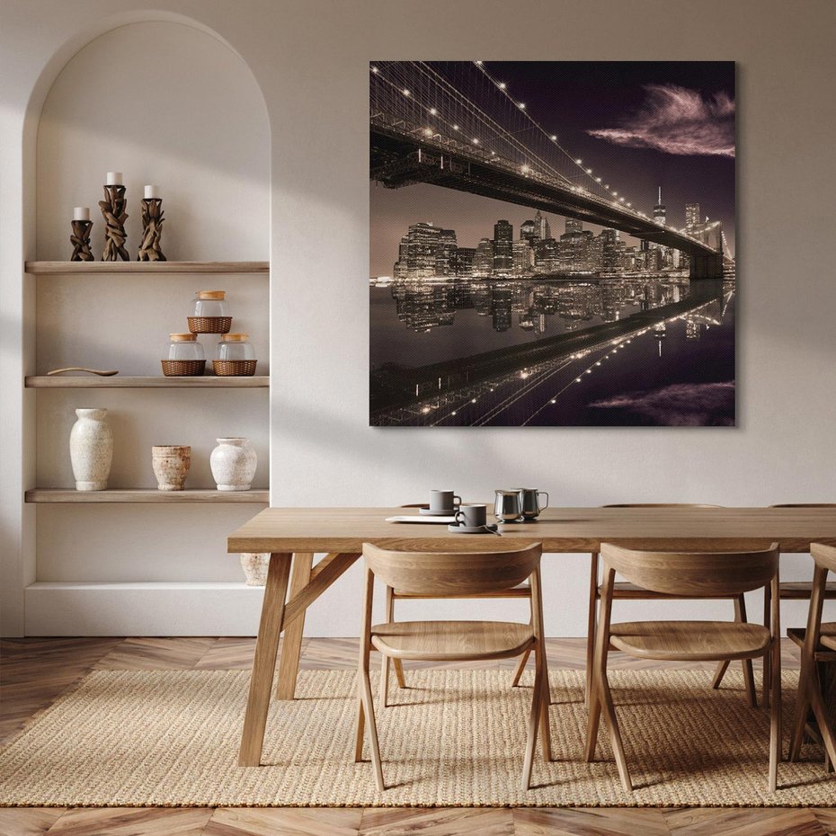 Obraz na płótnie 80x80 - ikona Nowego Jorku - most, Nowy Jork