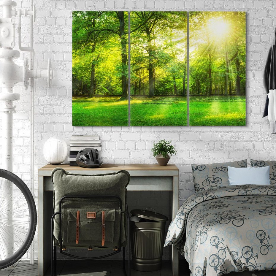 Obraz na płótnie 120x80 - Moc lasu - las, drzewa