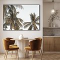 Obraz w ramie 100x70 - Palmy - tęsknota za Hawajami - palmy, Hawaje - rama czarna