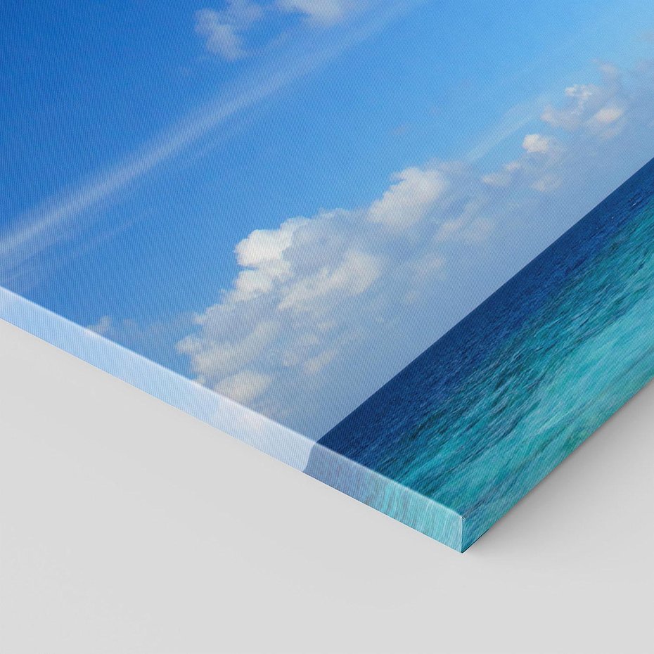 Obraz na płótnie 120x60 - Rajskie Malediwy: Plaża pod palmami - Malediwy, plaża