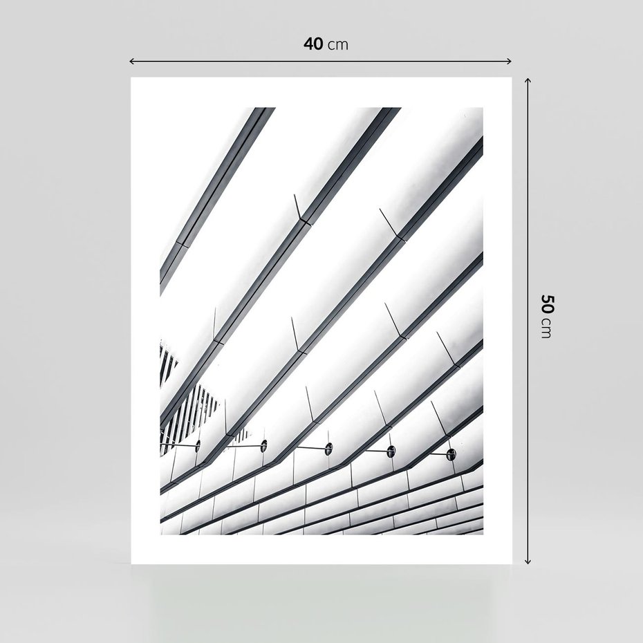 Plakat bez ramy 40x50 - Czarno-Biała Fotografia Architektury - nowoczesna architektura, bialo czarny
