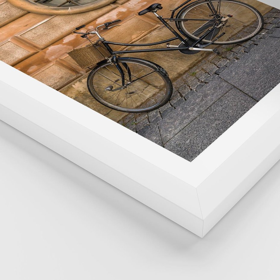 Plakat w ramie 30x40 - Holenderska Ikona - rower, Holandia - rama biała