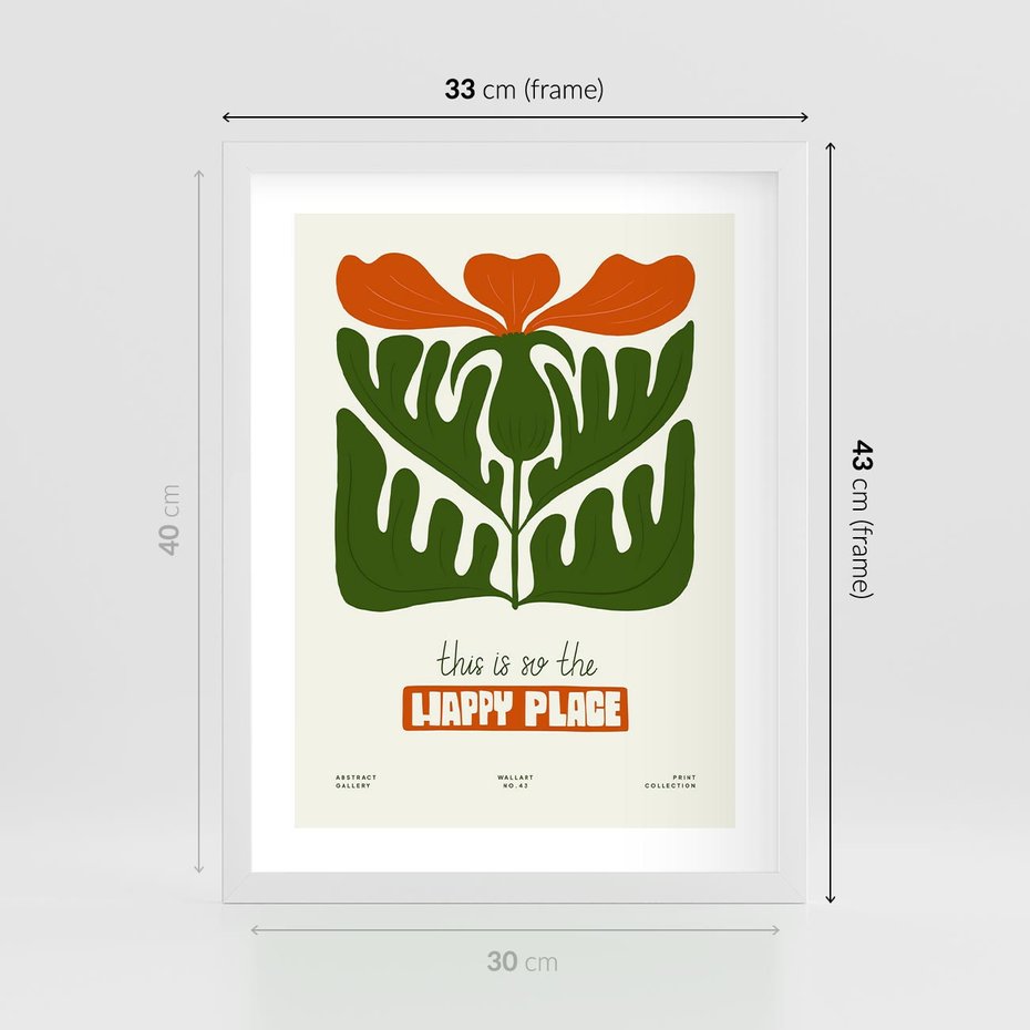 Plakat w ramie 30x40 - Rozkwitająca Gra - kwiaty, nowoczesny plakat - rama biała