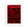 Plakat w ramie 50x70 - Geometryczne 3D: wizja przestrzeni - geometryczne, 3D - rama biała