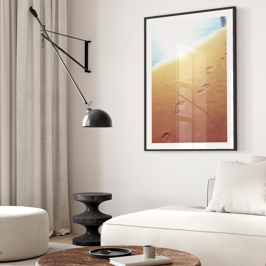 Plakat bez ramy 21x30 - Ślad Przygody - ślady, stóp