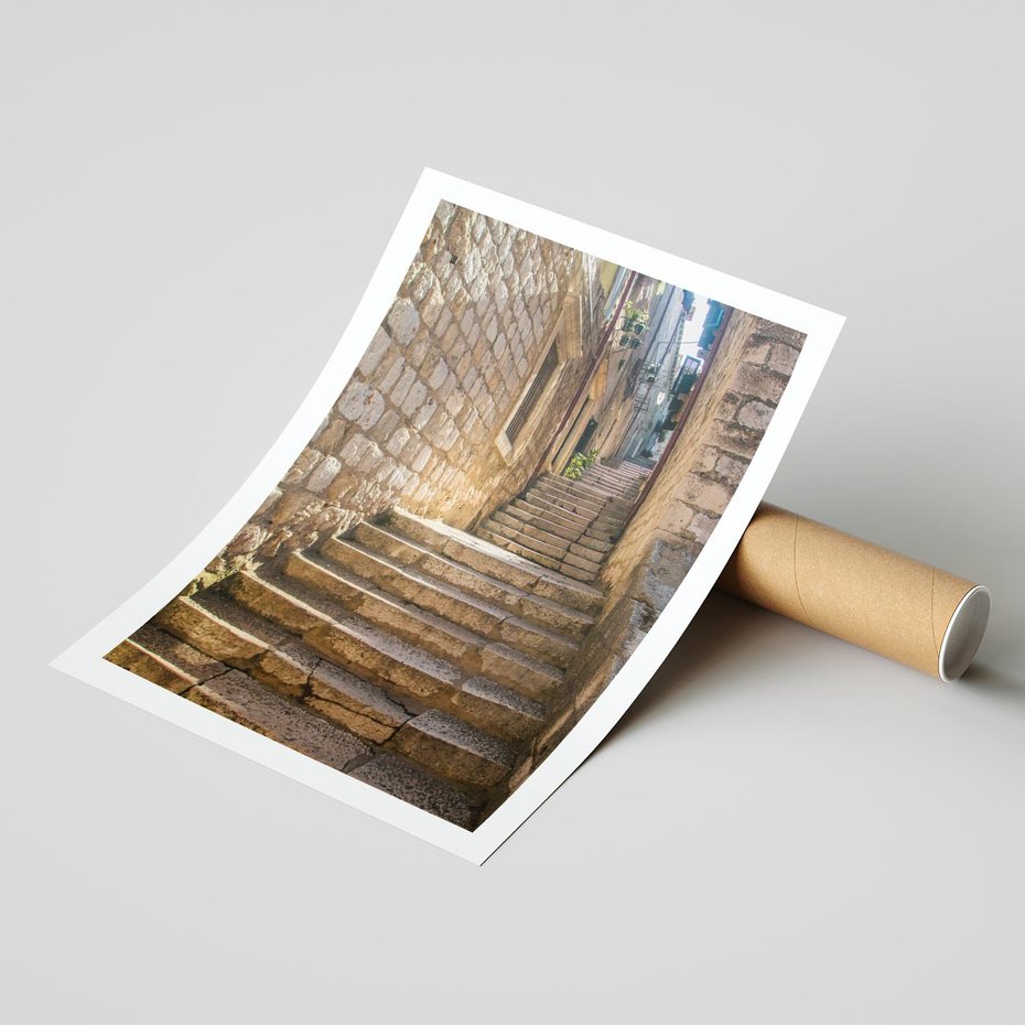 Plakat bez ramy 30x40 - Uliczka: perspektywa miejskiego krajobrazu - uliczka, perspektywa