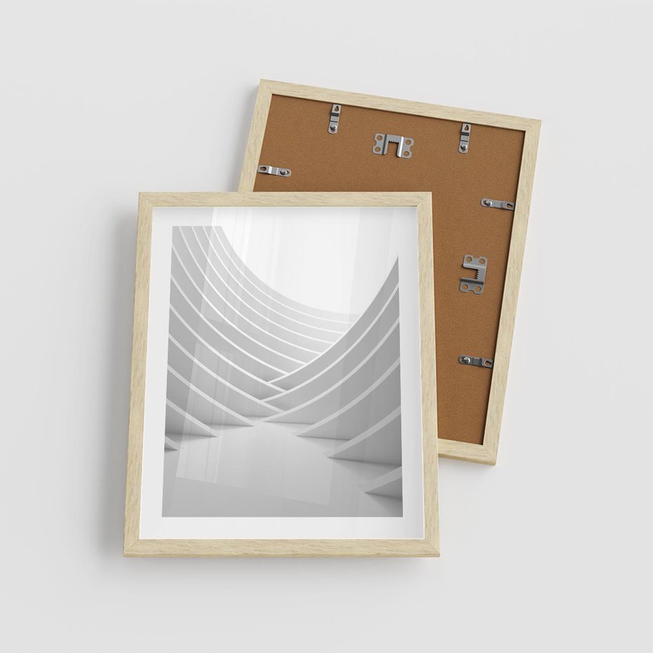 Plakat w ramie 40x50 - Nowoczesna Ekspresja - abstrakcja, 3D - rama drewno