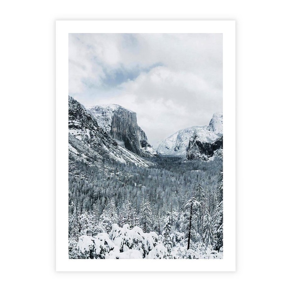 Plakat bez ramy 21x30 - Góry Śnieżnej Krainy - góry, szczyty