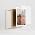 Plakat w ramie 30x40 - Jesienna Melancholia - suche trawy, jesień - rama drewno