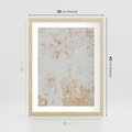 Plakat w ramie 30x40 - Beżowa Ściana z Łuszczącą Się Farbą - stara ściana, beżowa - rama drewno