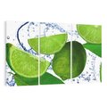 Obraz na płótnie 120x80 - Świeże limonki - limonki, woda