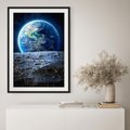 Plakat w ramie 30x40 - Mistrzowskie spojrzenie na Ziemię - ziemia, kosmos - rama czarna