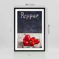 Plakat w ramie 50x70 - Eksploracja smaków - papryka, kuchnia - rama czarna