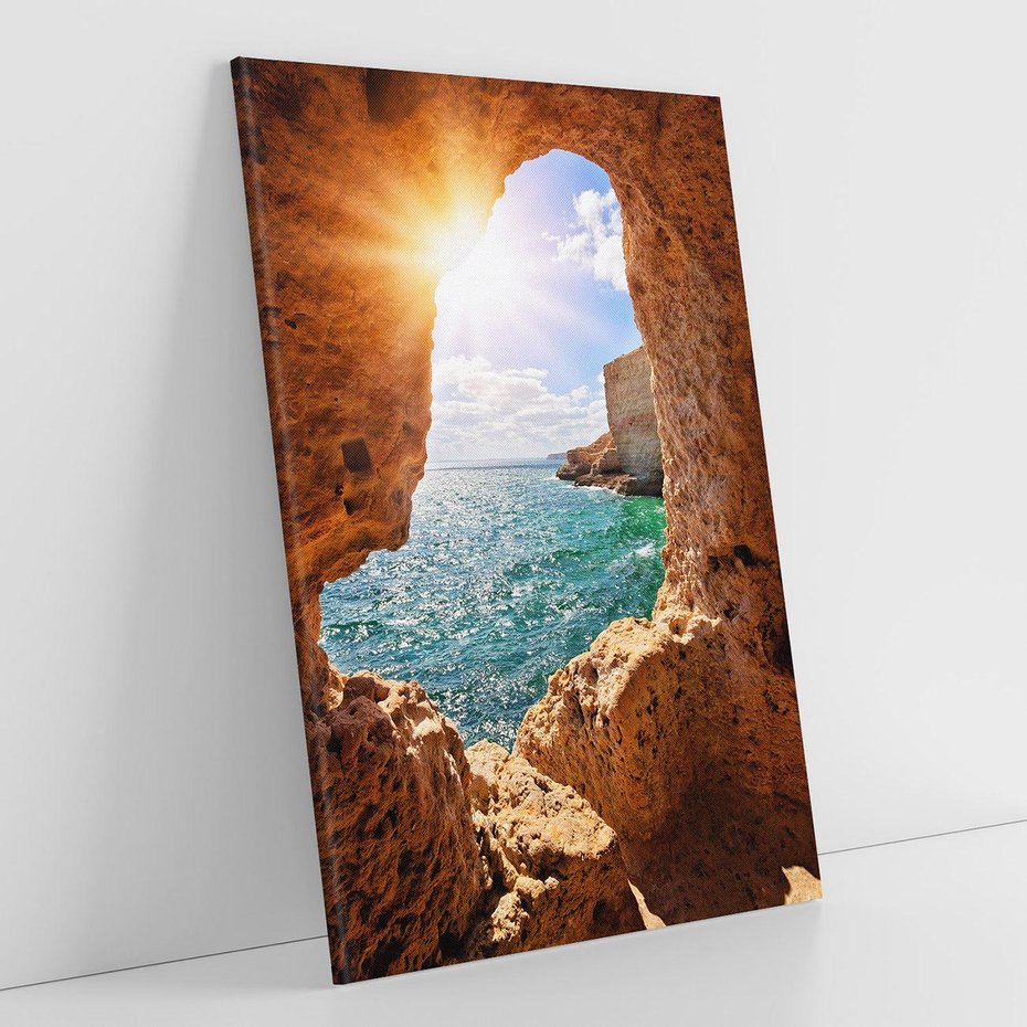 Obraz na płótnie 70x100 - Potęga Natury - morze, klify