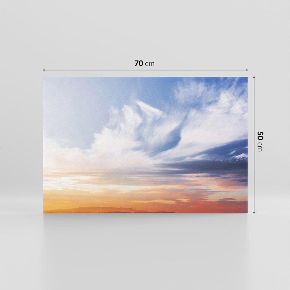 Obraz na płótnie 70x50 - Magia Chwili - pomost, zachód