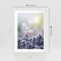 Plakat w ramie 30x40 - Delikatna Uroda Natury - wrzosy, fiolet - rama biała