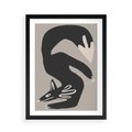 Plakat w ramie 50x70 - Ekspresja Skandynawskiego Światła - skandynawska sztuka, lis - rama czarna