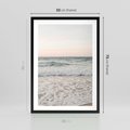 Plakat w ramie 50x70 - Krajobraz Morza i Fal - morze, fale - rama czarna
