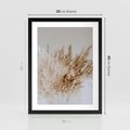 Plakat w ramie 30x40 - Boho Urok Traw Pampasowych - suche trawy, pampas - rama czarna
