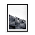 Plakat w ramie 50x70 - Surowa Elegancja Architektury - architektura, surowe formy - rama czarna
