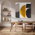 Obraz na płótnie 60x60 - Tajemnice sztuki odkryte - geometryczne półkola, kształty