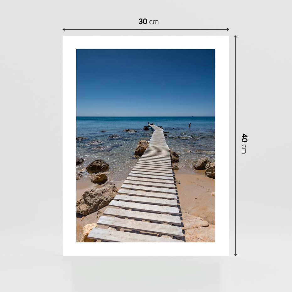 Plakat bez ramy 30x40 - Oaza spokoju - plaża, morze