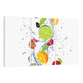 Obraz na płótnie 120x80 - Kulinarne Inspiracje - owoce, woda
