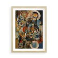 Plakat w ramie 50x70 - Podróżne Wizje Aberracji - abstrakcyjny obraz, mnogość kolorów - rama drewno
