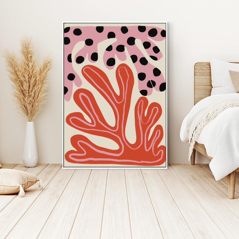 Obraz w ramie 80x120 - Księga Pastelowych Impulsów - abstrakcyjny obraz, plakat - rama biała