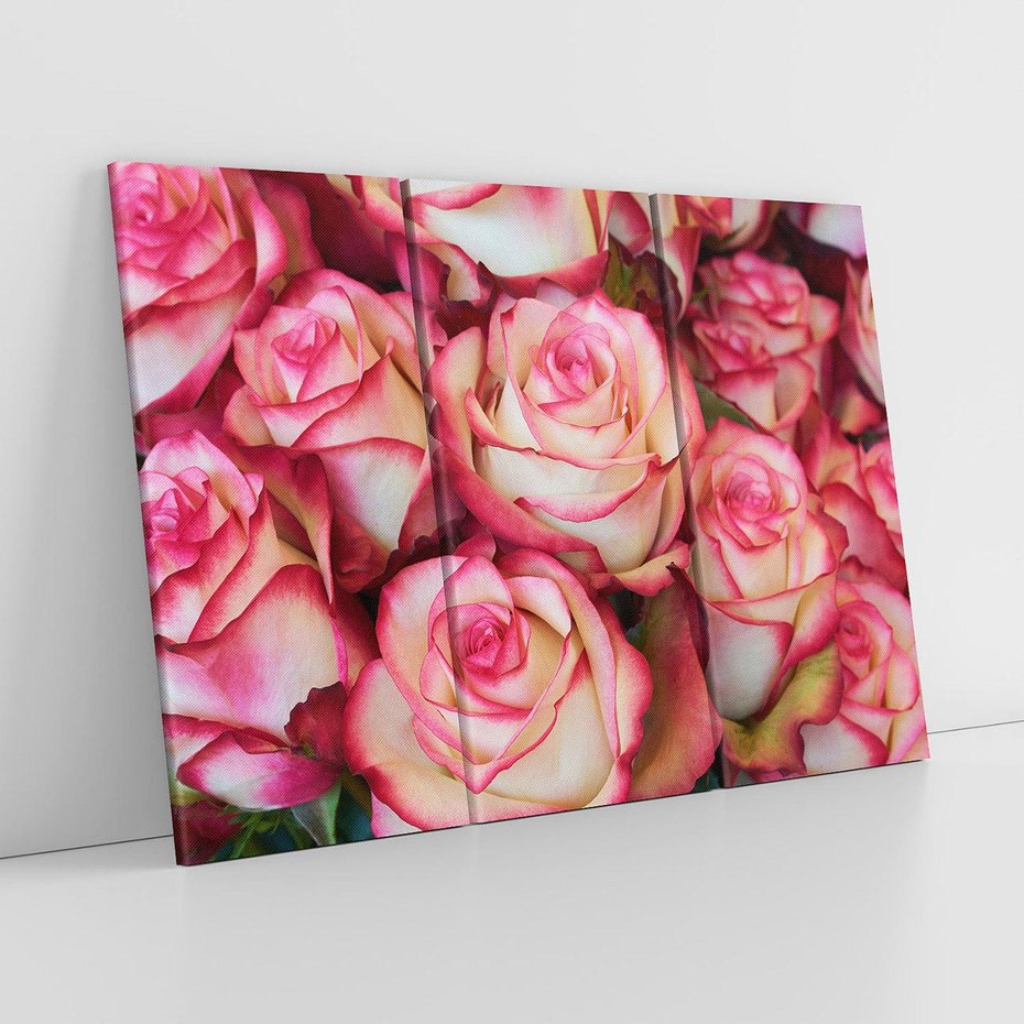 Obraz na płótnie 120x80 - Różany urok - kwiaty, róże