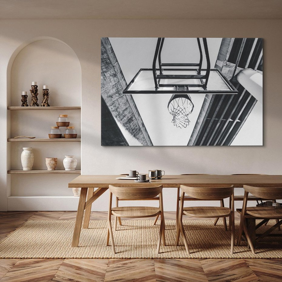 Obraz na płótnie 70x50 - Koszykówka - Radość Gry w Kosz - koszykówka, kosz