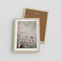 Plakat w ramie 30x40 - Przyroda w Pełnym Blasku: Kolorowa łąka z Kwiatami - łąka, kwiaty na łące - rama drewno
