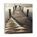 Obraz na płótnie 40x40 - Pomost nad jeziorem - pomost, jezioro