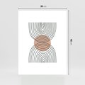 Plakat bez ramy 30x40 - Przenikające Widzenia - półkola, koło