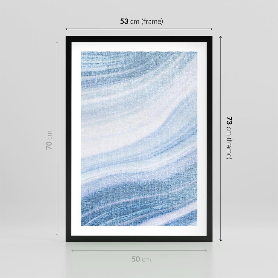 Plakat w ramie 50x70 - Abstrakcyjna akwarela - abstrakcja, akwarela - rama czarna