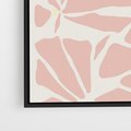 Obraz w ramie 50x70 - Akwarelowe Promienie - abstrakcyjne boho kwiaty, kompozycja - rama czarna