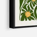 Obraz w ramie 50x70 - Spojrzenie wgłąb roślinnego świata - abstrakcyjne kwiaty, kompozycja - rama czarna