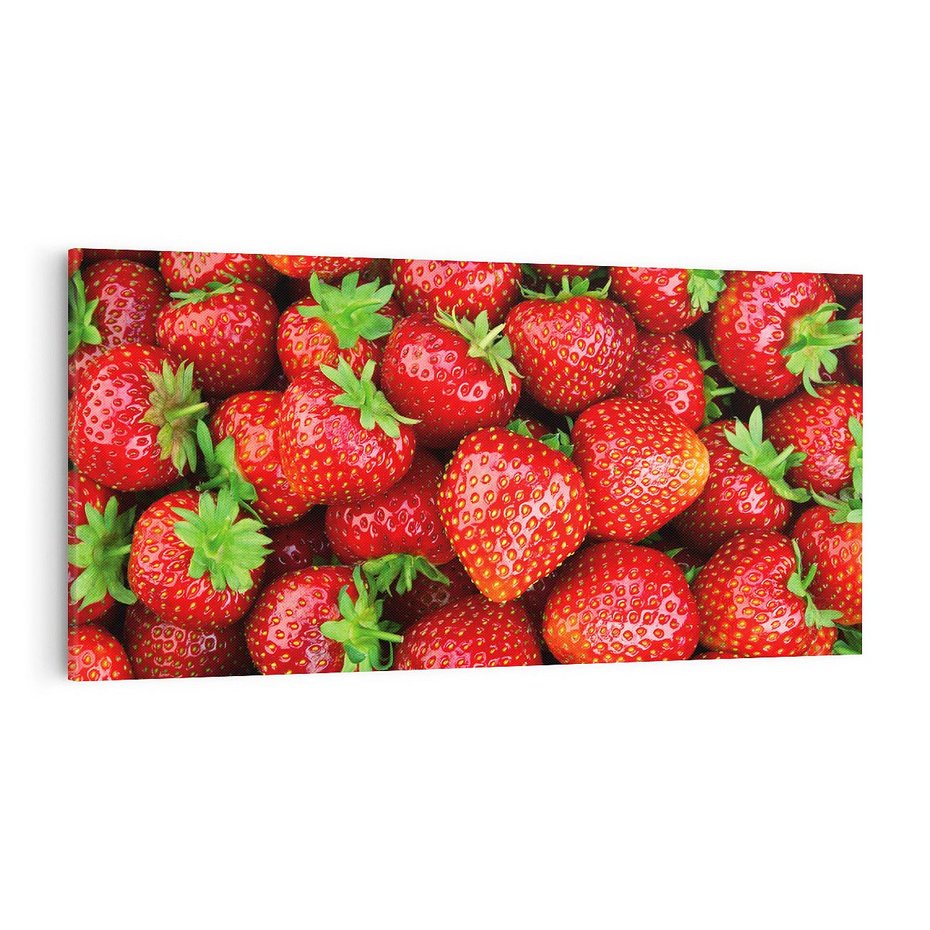 Obraz na płótnie 100x50 - Słodkie kuszenie - truskawki, owoce